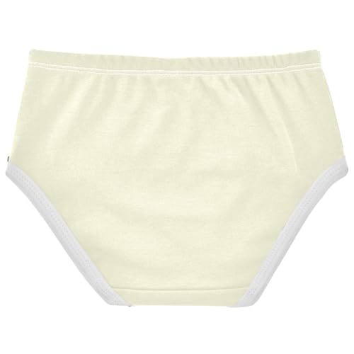 Joisal Cotton Girls Underwear Toddlers Light Yellow Beige Cute Panties Girl Artistic Briefs Kids Undies 2t2