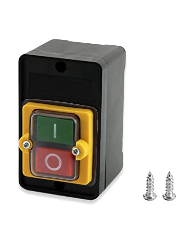 QWORK® Interruptor de Botón Pulsador AC 220V/380V 10A