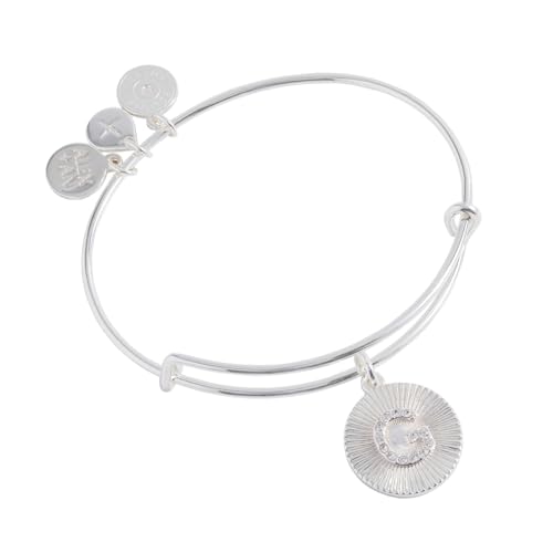 Image of Alex and Ani Initial I Pave Starburst Texture Bangle
