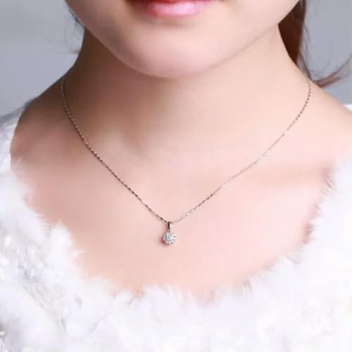 Collier de chaîne en argent 925 flocon de neige 2CT, le cadeau d'anniversaire idéal pour elle