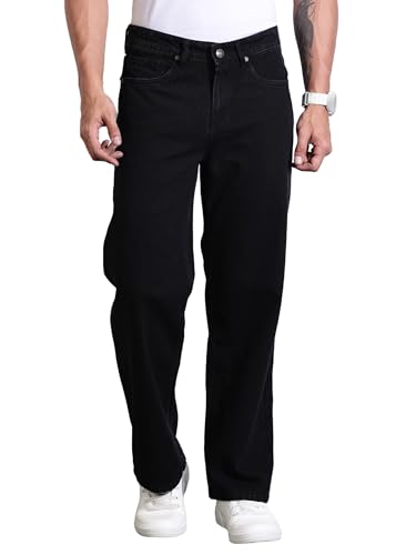 Image of Thomas Scott Men's Relaxed Fit Mid Rise Comfort Clean Look Light Fade Cotton Baggy Jeans