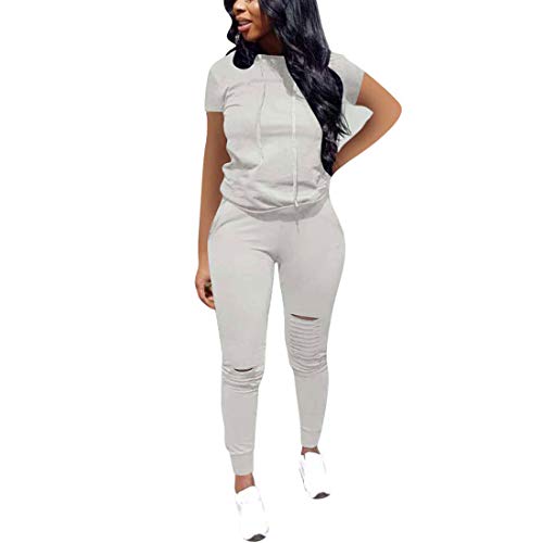 Image of Nimsruc Workout Sets For Women 2 Piece Outfits Sexy Summer Sweatsuits Jogging Suits Casual Bodycon Tracksuits