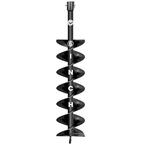 Image of DVI Universal Double Spiral 6 Inch Earth Auger Drill Bit /Planter | Fit In Every Type of Earth Auger | Made With High Metal & ISI Approved Pipe For Durablity | For Digging Holes, Plantation.
