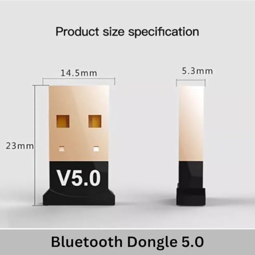 Image of higadget USB Bluetooth Adapter 5.1 EDR for PC, Wireless Dongle Receiver for Desktop, Laptop, Mouse, Keyboard, High-Speed, Stable Performance Plug & Play Compatibility with Windows