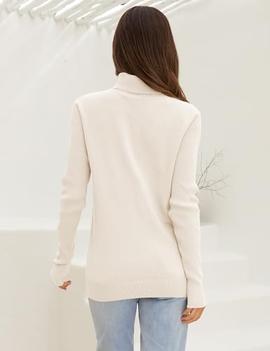 LEANI Womens 2025 Turtleneck Sweaters Cable Knit Long Sleeve Pullover Sweater Jumper4