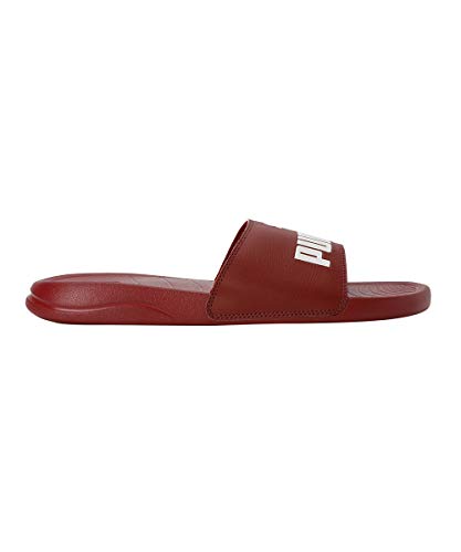 Image of PUMA Unisex Adult Popcat 20 Slide Sandal, Red Dahlia White, 3 UK