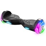 Gotrax Pulse Lumios Hoverboard for Kids, with 6.5' LED Wheels and Music Speaker Self-Balancing Scooter, Max 5 Miles & 6.2MPH by Dual 200w Hover Board, Safety Certified Electric Hoverboard (Black)