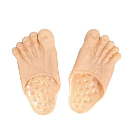 SMELEYOU Lustige barfuß füße rutschere, lustige füße Pantoffeln lustige kostüm Cosplay Kleider Schuh großer fuß realistischer kostümaccessoires schuhabdeckungen für riesige Schuhe Cover