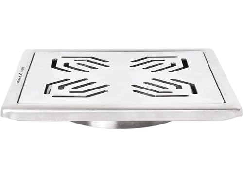 Image of Plantex (Primax) 304 Grade Stainless Steel Drain Cover /Drainage Cover /Drain Cover for Bathroom /Jali for Bathroom and Balcony- 6x6 inches (Chrome)