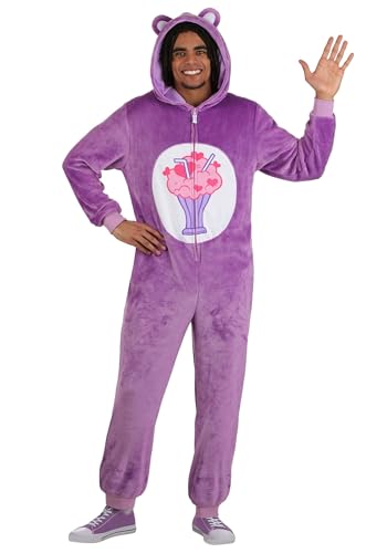 Care Bears Share Bear Adult Costume | Hooded Jumpsuit with Bear Ears for Nostalgic Halloween, Party, or Cosplay Events X-Large