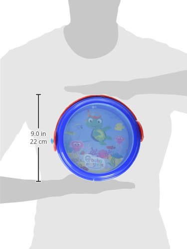 A diagram showing the dimensions of the Baby Einstein Music of The Seas Drum, indicating a diameter of 9.0 inches (22 cm).