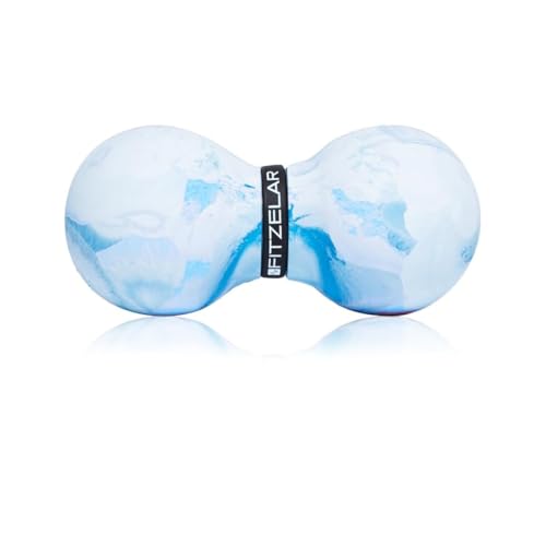 FITZELAR Double Lacrosse Massage Ball for Myofascial Release, SGS Certification, Massage Deep Tissue for Waist Back Feet, Trigger Point Therapy, Muscle Knots, Peanut Massage Ball for Muscle Pain