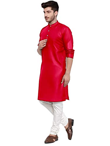 Image of trustous Mens straigth Solid Kurta Pyjama Set Combo in 100% Cotton with 16 Colour Option and Size are XS to 3XL for (Birthday,Wedding, Ceremony, Casual, Engagement)