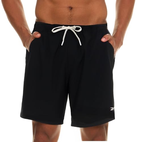 Reebok Mens Swim Trunks with Mesh Liner, 7” Inseam Quick Drying Mens Bathing Suit, Board Shorts for Swimming and Beach4