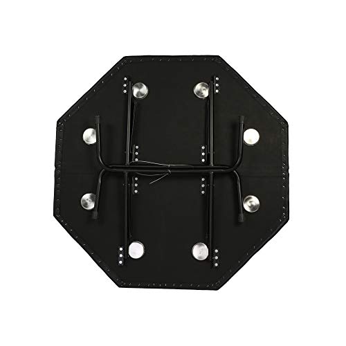 Luckyermore 48" Folding Poker Table, Professional 8 Player Casino Poker Table W/Cup & Foldable Leg, Octagon Texas Hold'em Poker Mat For Blackjack, Club, Family Games #TOP5