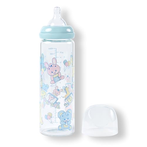 LittleForBig Adult Glass Feeding Bottle Ultra Printed Specialty Oversized Baby Parade Pattern