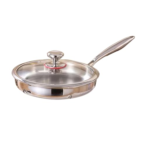 Prettiee Non-stick frying pan Wok with lid Non-stick stainless steel frying pan Induction cooker cookware set