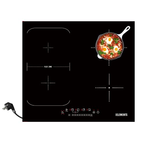 KB ELEMENTS ELK110PF ELK110PF - Placa de inducción (60 cm, placa de inducción de 220 V, autosuficiente de 60 cm, Flexzone, 3500 W, 9 niveles de potencia, autosuficiente, temporizador)
