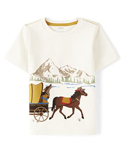 Gymboree,Boys,And Toddler Embroidered Graphic Short Sleeve T-Shirts,Country Trail Scene,8 #TOP22