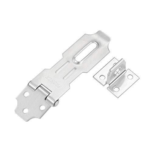 Image of uxcell Padlock Hasp Door Clasp Hasp Latch Safety Bolt Lock Latch Stainless Steel