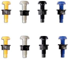 BEK-FIX Yellow Black White Blue Plastic Number Plate Screws Nuts Bolts Fixings Fittings
