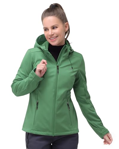 Veste fonctionnelle respirante de randonnée imperméable et coupe-vent vert