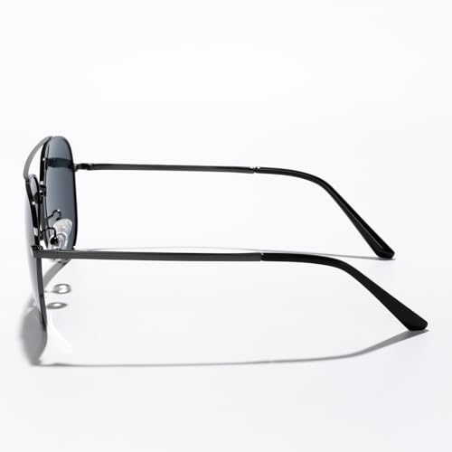 Retro Aviator Sunglasses for Women Men Fashion Metal Double Bridge Shades Perfect for Driving Travel Street Style UV4003