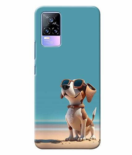 Image of Cute Pet Dog Lover Printed Hard Back Case Cover & Compatible for Vivo Y73 / Vivo V21E (Multicolor) - D1814