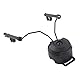 Helm Kopfhörer Halterung, 2 stücke Pom + Edelstahl Helm Bogenschiene Aufhängungs-Headset-Unterstützung für Peltor Comtac(Schwarz)