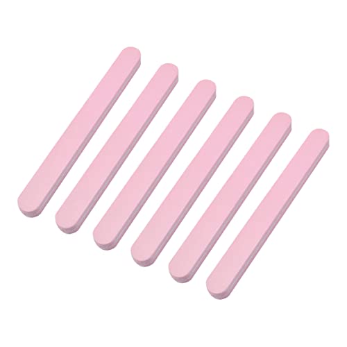 FOYTOKI 6個多機能ネイルファイル 加厚両面爪やすり ピンク色 ネイルケア用 プロ仕様マニキュアツール 女性向け 美甲抛光条