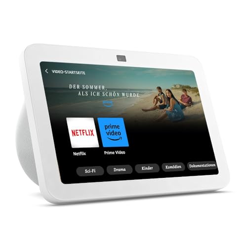 Zertifiziert und generalüberholt Echo Show 8 (3. Gen., 2023) | Smarter HD-Touchscreen mit 3D-Audio, Smart-Home-Hub und Alexa | Weiß