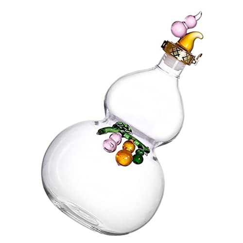 BRIGHTFUFU Metal Tins Lids Glass Wine Bottle Portable Wine Holder Home Liquor Holder Creative Storage Random Color