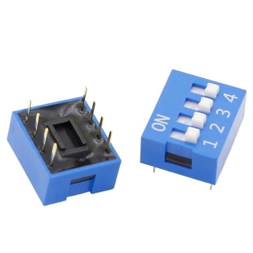 Interruptor DIP para solucionar fallos de configuración en placas paso 2.54 mm selector azul