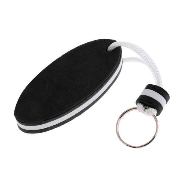 ATORSE 5xOval Shaped EVA Foam Floating Key Ring Boat Keychain Black-image-24