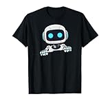 Cute robot face looks from torn fabric AI robot kids T-Shirt
