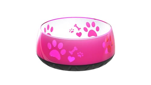 Hundenapf für Kleine und Große Hunde - Futternapf/Trinknapf S/M/L Rutschfest (M 1010ml für Mittlere Hunde, Pink)
