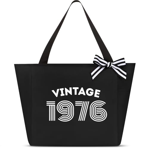 Image of Vavabox 40th Birthday Gifts Women, Unique 40 Years Old Tote Bag, Vintage 1986 Handbag Gifts for Women Mom Wife Friend