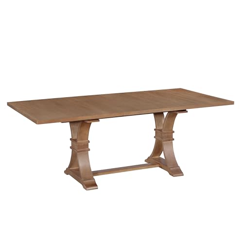 Image of Christopher Knight Home Ethan Extendable Dining Room Table for 6, Wooden Rectangular Expandable Kitchen Table, Vintage Dining Table for Dining Room Kitchen, Walnut