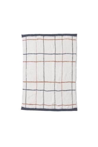 Image of Barefoot Dreams CozyChic Multicolor Plaid Stroller Blanket, Cream Multi, 30 inchx40 inch