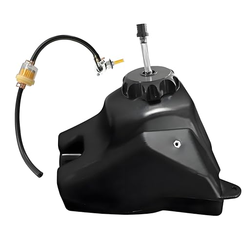Image of Dirt Bike Gas Tank 3.5L with Aluminum Gas Cap, Fuel Filter, Petcock, for Honda CRF50, Kayo TS90, Pitster Pro XJR110, SSR 70, SSR 110, SSR 125 and 50cc-125cc Chinese Pit Bike Parts (Black Cap)