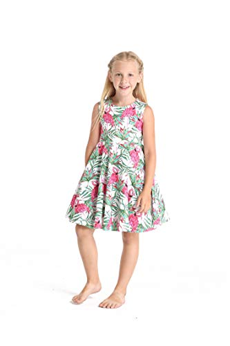 Image of Matchable Family Hawaiian Luau Men Women Girl Boy Clothes in Flamingo in Love