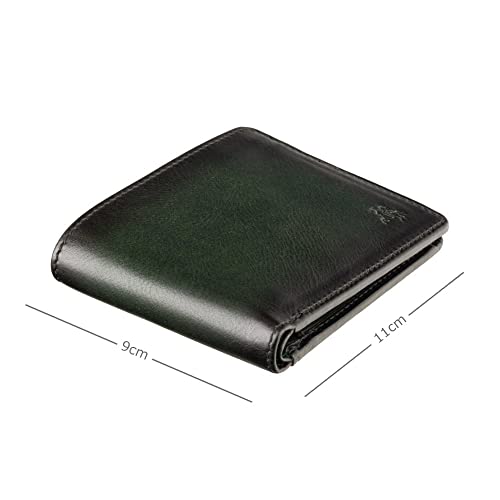 VISCONTI New Gents High End Atelier Burnished Leather Wallet RFID Blocking Tap 'n' Go Technology (Burnished Green)3