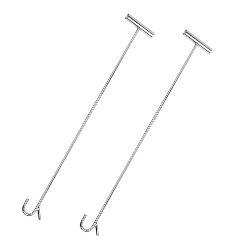 THMMN 5th Wheel Pin Puller 31 Heavy-Duty Solid Steel Chrome Plated Detachable Hook Tool for Trucker Trailer & Heavy Objects -2Pack