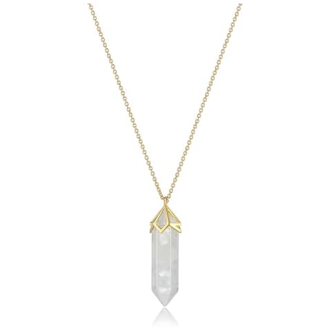 MORGAN & PAIGE Hexagonal Crystal Pendant Necklace Cover