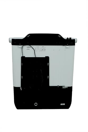 Image of Lloyd 5 Year Warranty Semi-Automatic Top Load Washing Machine GLWS805ELDDG, 4 Wash Programmes, Black and White