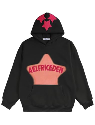 Image of Aelfric Eden Graphic Hoodies for Men Y2K Printed Hoodie Sweatshirt Casual Oversized Long Sleeve Vintage Streetwear Pullover