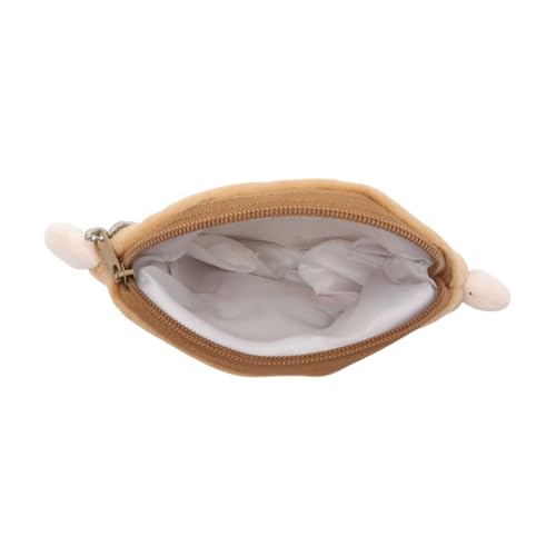 Generic 1Pcs Money Pouch Monkey Print Small Wallet Plush Fabric Brown 11x10cm3