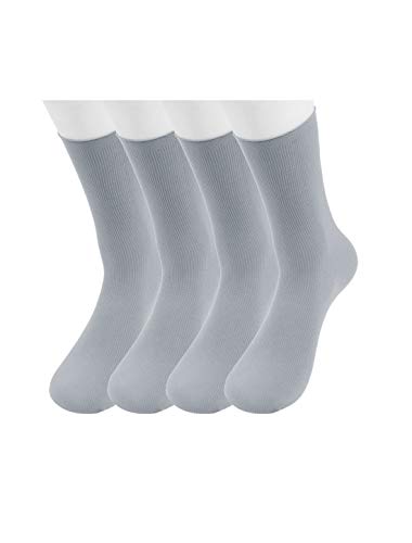 Image of uxcell Women Elastic Selvedge Cuffs Sheer Nylon Crew Socks 2 Pairs