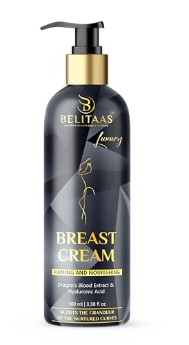 Belitaas Crema de pecho de lujo para mujer (100 ml/3.38 fl oz) | reafirmante y nutritiva | Textura suave | Fórmula a base de plantas | No grasa | Cuidado suave y nutritivo | Uso diario