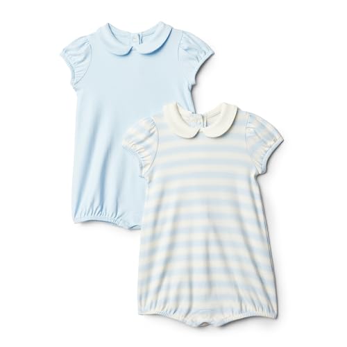 Image of Amazon Essentials x Sofia Grainge Baby Girls' Short Sleeve Peter Pan Collar Romper